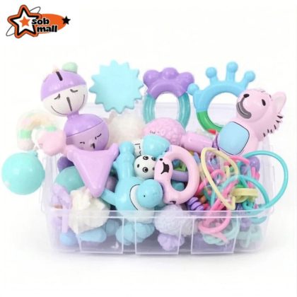 baby rattle toy set with box