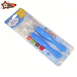 Soft-tip silicone baby feeding spoon set with gentle spoon tip for infants and toddlers