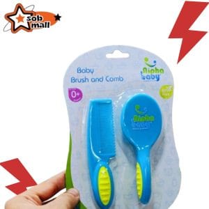 Soft Baby Brush and Comb Set with BPA free material for newborn baby hair care