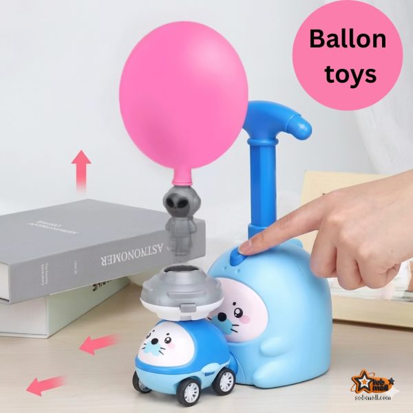 Balloon powered toy car for kids educational air pressure learning toy