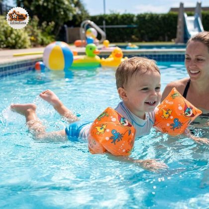 Kids Swimming Safety Arm Ring – Inflatable Swimming Float for Children